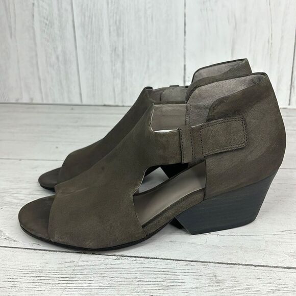 Eileen Fisher Iris Dark Green Suede Heels in Womens Size 6 - Picture 9 of 9